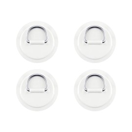 4 pezzi di toppe in PVC con anello D in acciaio inox per gommoni, SUP, kayak, SUP board, stand-up paddleboard, toppe in PVC con anello D per gommoni senza colla inclusa