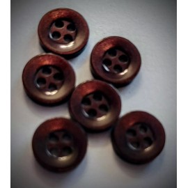 Unbranded 3/8" 4-Hole Wine Dress Shirt/Craft Buttons
