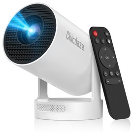 Chicdaze Mini Projector 4K Support, Portable Projector with Wifi 6 and Bluetooth5.4, HY300pro Upgrade Enhanced Version Smart Proyector, 5w Speaker, Electric Focus, Auto Keystone Correction, HY300 Plus