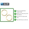 Hollow Brass Plated Curtain Rings - 20 mm O Shaped