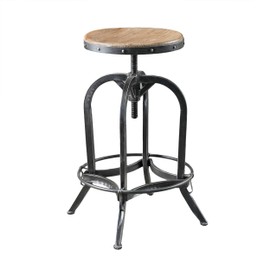 Christopher Knight Home CKH Wood Finish Adjustable Barstool, 26", Natural Fir,234615
