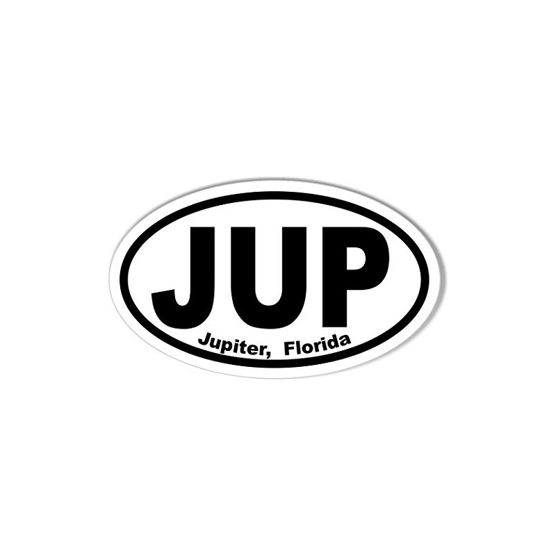 JUP Jupiter, Florida Euro Oval Sticker