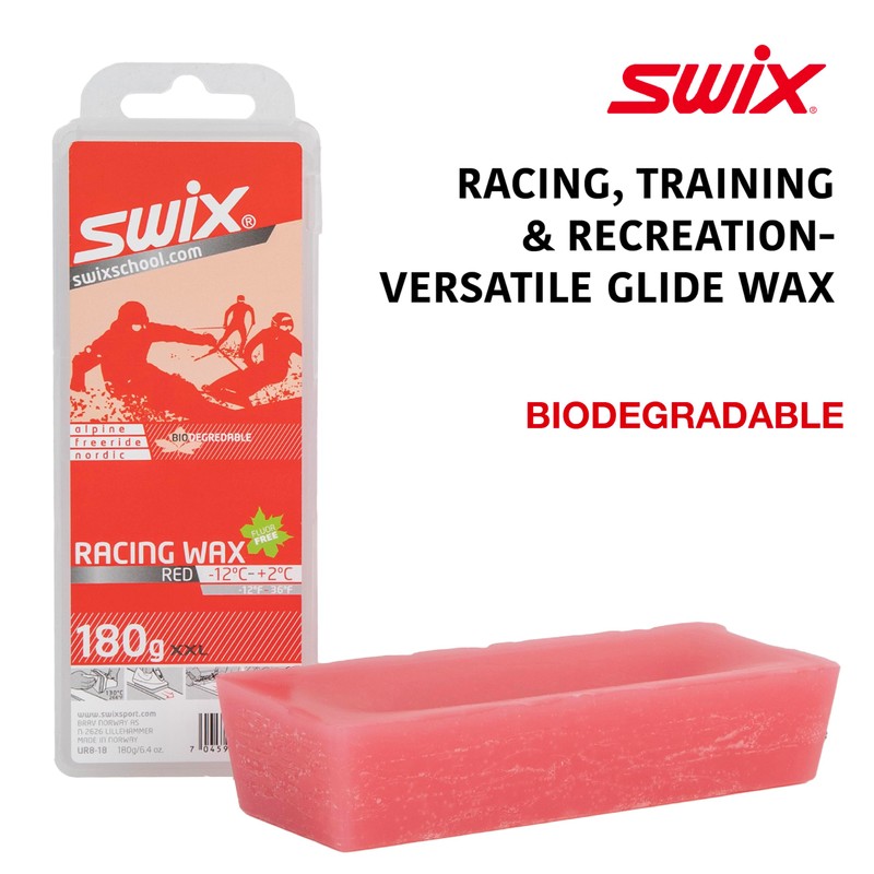 Swix Bio Degradable Ski/Snowboard Average Temperature Wax (180g Bar) ,