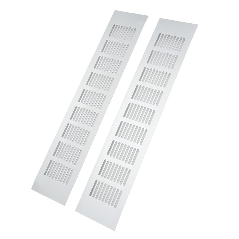 2 Pcs Air Vent Ventilation Grille Aluminium Alloy Rectangular Vent