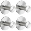 SAYAYO Self Adhesive Hooks for Hanging, Brushed Nickel Towel Hook
