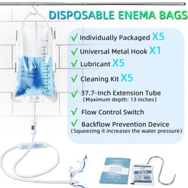 AZREKV Enema Enema Bags Kit Cleaning Douche System