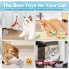 UPSKY 24 PCS Cat Toys, 3-Level Turntable Kitten Toys Set,