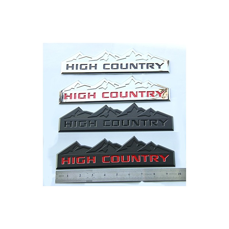 Yoaoo 1x Chrome High Country Emblem Badges Door Tailgate 3D