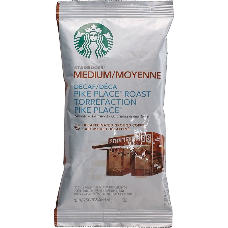 Starbucks 11023061 Coffee, Pike Place Decaf, 2 1/2 oz Packet,