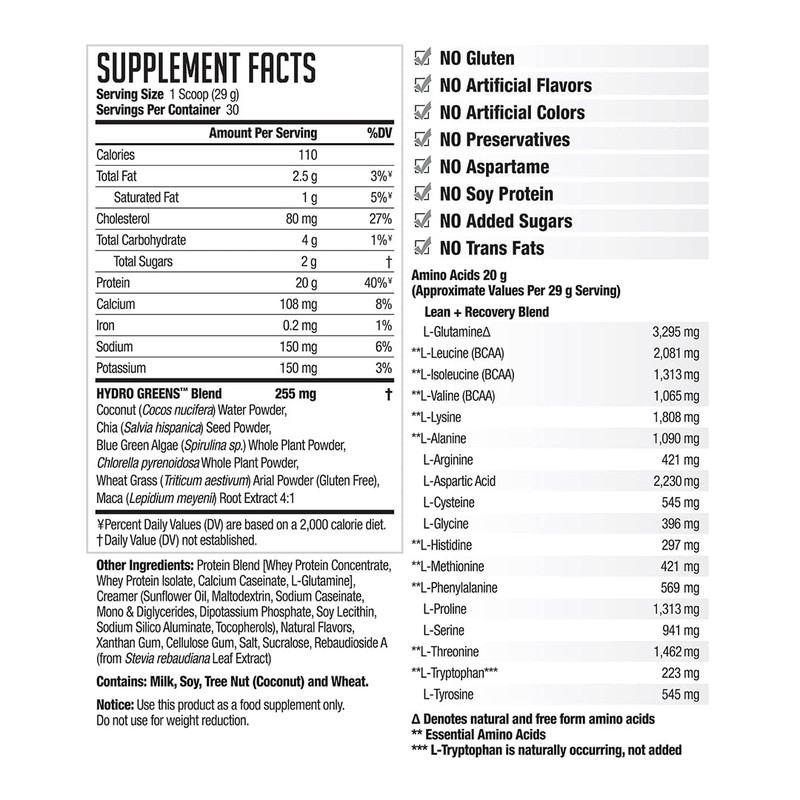 AMPLIFY NDS Nutrition Smoothie Premium Whey Protein Powder Shake with