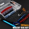 Wacky Rig Kit, 201pcs Bass Fishing Wacky Rig Tool Kit