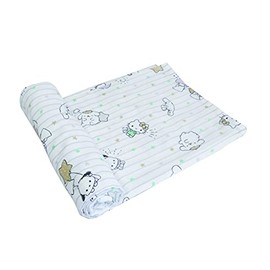 Vit Heart Sanrio Baby Star Grey Stripe Gauze Swaddle (SB03S) White