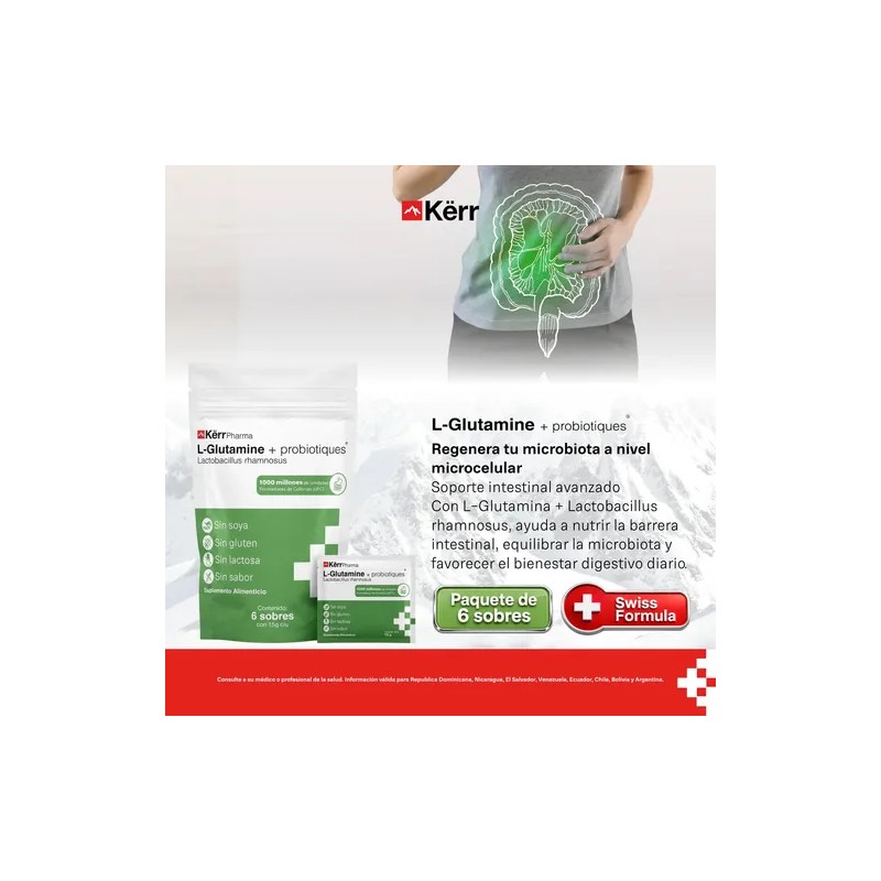 6-pack L-glutamine Probiotiques, Krr Pharma