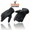 Milwaukee Leather MG7595 Men's Black Deerskin Unlined Motorcycle Hand Gloves