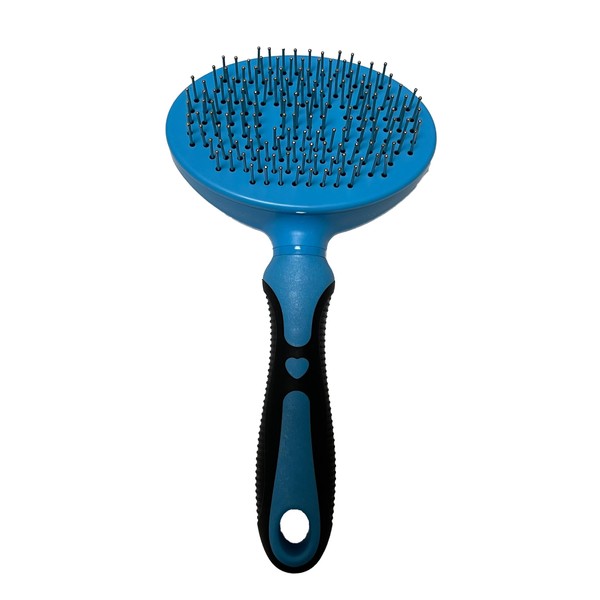 SAGESONG Self-Cleaning Slicker Brush, One-Button Pet Grooming Brush for Shedding,