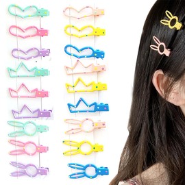Wenlly 18 pieces multicolour wave dot hair clips, basic versatile hair barrettes, hair shattered pins, hair accessories, light color