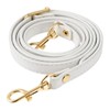 DSLSQD Purse Straps Replacement Crossbody, White Leather Purse Strap with