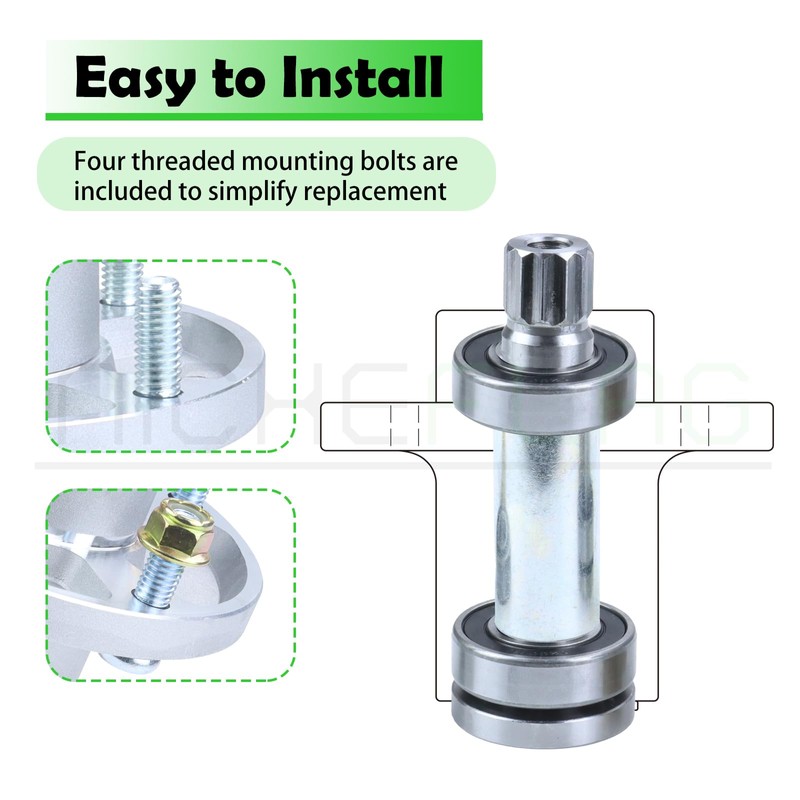 NICHEFLAG 3 Pack 601804 Spindle Assembly with 604704 Pulley 604711