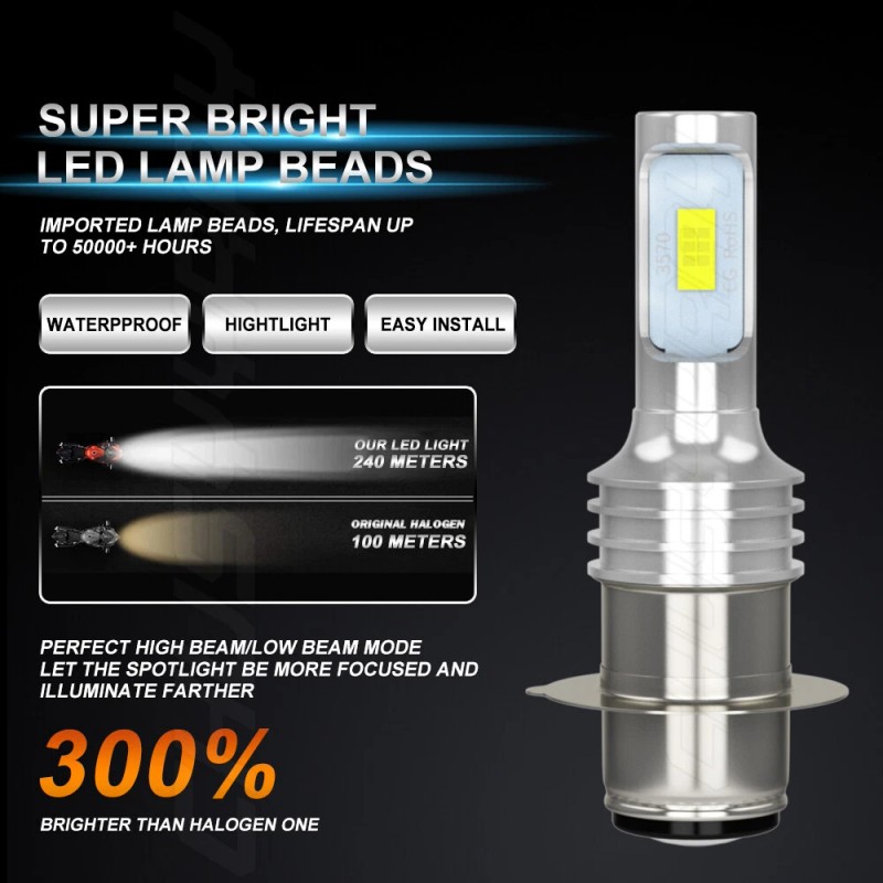 CHUSYYRAY 2PC Bright LED Headlight Bulbs for 2003-2024 YAMAHA KODIAK