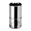 1/4 in Drive 11/32 in 12-Point SAE Shallow Socket, Mfr: