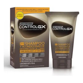 Shampoo y Acondicionador Just for Men, Shampoo 2 en 1, Desvanecedor de Canas Gradual, 118 ml