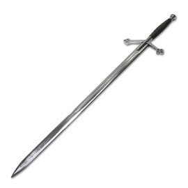 Highland Claymore Black Medieval Sword Comes with Cowhide Leather Sheath 29-inch Blade Stainless Steel Material