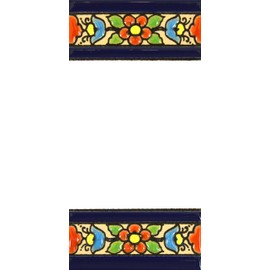 Schilder mit Zahlen und Nummern auf vielfarbiger Keramikkachel. Handgemalte Kordeltechnik fuer Schilder mit Namen, Adressen und Wegweisern. Persoenlich gestaltbarer Text. Design FLORES MEDIANO 10,9cm x 5,4 cm (RAUM "WEIßER").