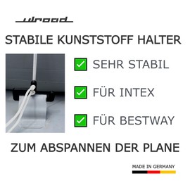 ULROAD Pack of 12 Tensioners for Pool Tarpaulin Compatible with Intex Pools Hooks Pool Cover Tarpaulin
