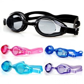 Yr-268P Kids' Swim Goggles - Professional Waterproof Flat Diving Goggles with Bag (Free Size, Random Color) Mixed 5ea