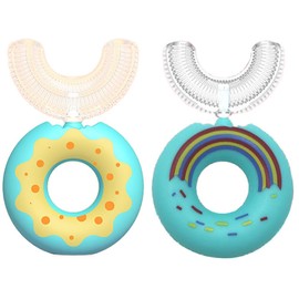 YKKJ Pack of 2 U-Shaped Toothbrushes for U-Shape Toothbrushes (Blue)