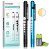 RISEMART 2 Pack Pen Light for Nurse, Medical Penlight with