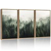 SHENIFY Green Fog Pine Tree Forest Canvas Wall Art 11x14in