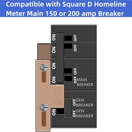 QYZZRS Generator Interlock Kit Compatible with Square D Homeline Meter Main 150 or 200 amp Breaker,for Safe Usage of Portable Power During Outage,Professional and Interlock Kit