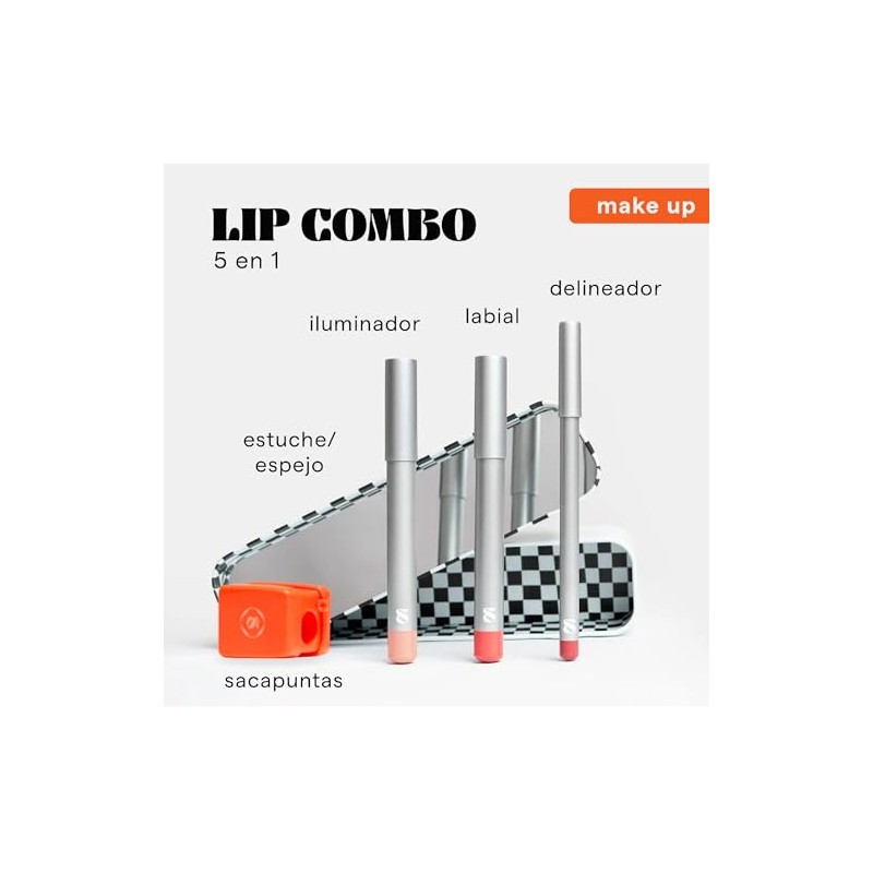 SARELLY, Kit de Maquillaje, Lip Combo 5 en 1, Labial,