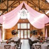 Wedding Canopy Ceiling Drapes 6 Panels 5ftx15ft Pink Draping Fabric