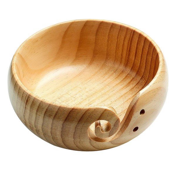 Coopay Wooden Yarn Bowl, Hardwood Yarn Storage, Large Wool Bowl, Yarn Guide, Knitting, Crochet Accessories, Handmade Wooden Yarn Roll for Knitting in Rest, Prevent Tangling for Knitters