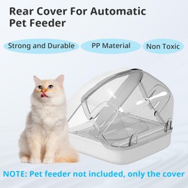 Rear Cover for Automatic Microchip Cat Pet Feeder - Prevents Persistent Pet from Getting Food from The Back of The Feeder (3 Pack)