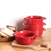 vicrays Ceramic Soup Bowls with Handles, 24 Oz Porcelain Soup