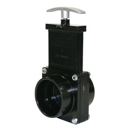 Valterra 7201M ABS Gate Valve, Black, 2" Slip, with Metal Handle