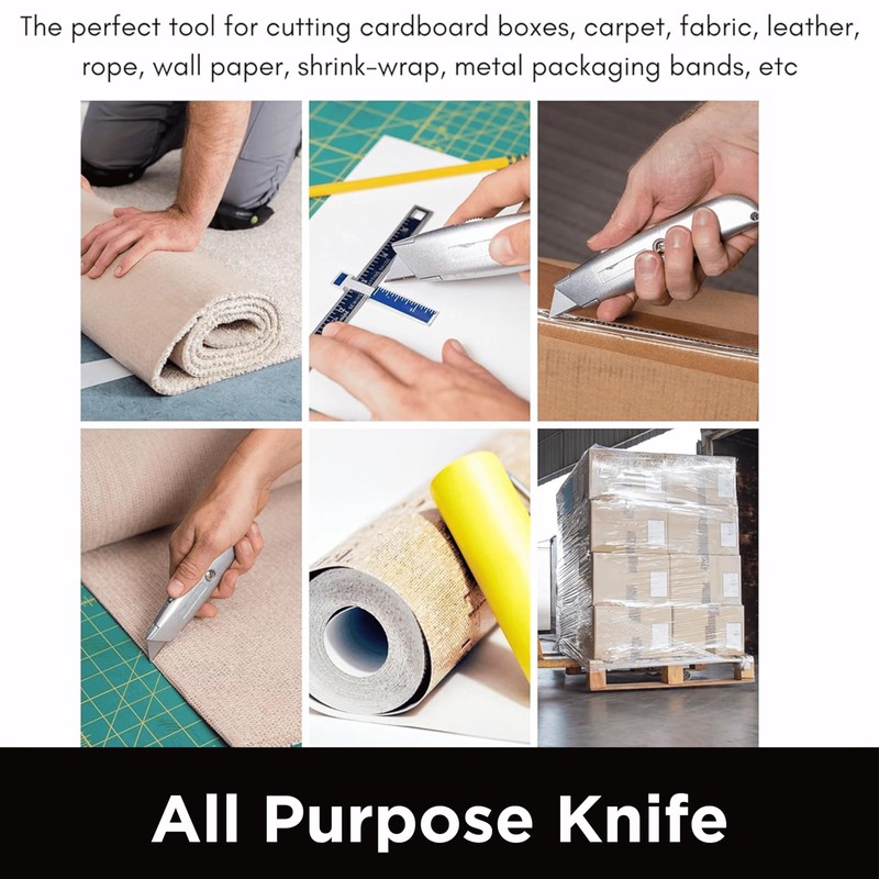 INTERNET'S BEST Premium Utility Knife Set | Retractable Box Cutter