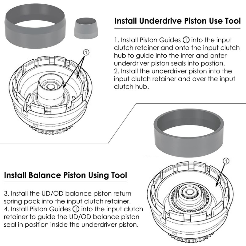 T-3250-KM for Dodge 68RFE Transmission Underdrive Piston and Retainer Install