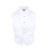 White Low Cut Satin Backless Tuxedo Vest & Bow Tie