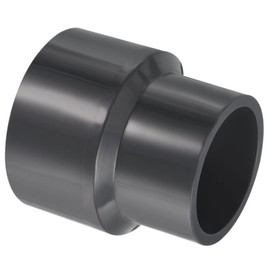 PATIKIL PVC Reducer Pipe Fitting 2.5x2 Inch Socket, Straight Coupling Adapter Connector, Grey
