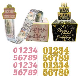 2 Surprise Gift Boxes And 2 Digital Stickers, Birthday Party Decorations, Creative Birthday Gifts, Gift Packaging.