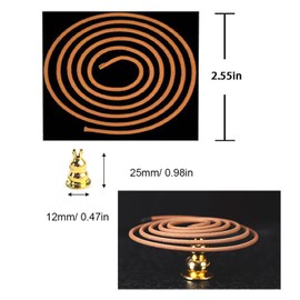 AMASSIVEROCK Osmanthus Coils Incense (48 PCS) Spiral Incense Coil Incense Holder Burner, Natural Chinese Incense Coils Spiral Design for Long-Lasting Fragrance