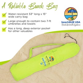 Beach Umbrella Bag beachBUB ™ (Umbrella not included) (Lime Lounger Green)