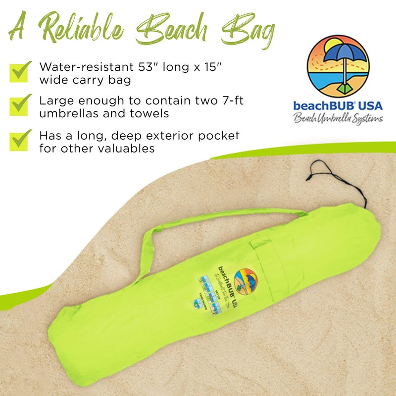 Beach Umbrella Bag beachBUB ™ (Umbrella not included) (Lime Lounger