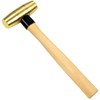 WEDO 32oz Brass Hammer,Solid Brass Mallet Hammer with Wooden Handle,Double