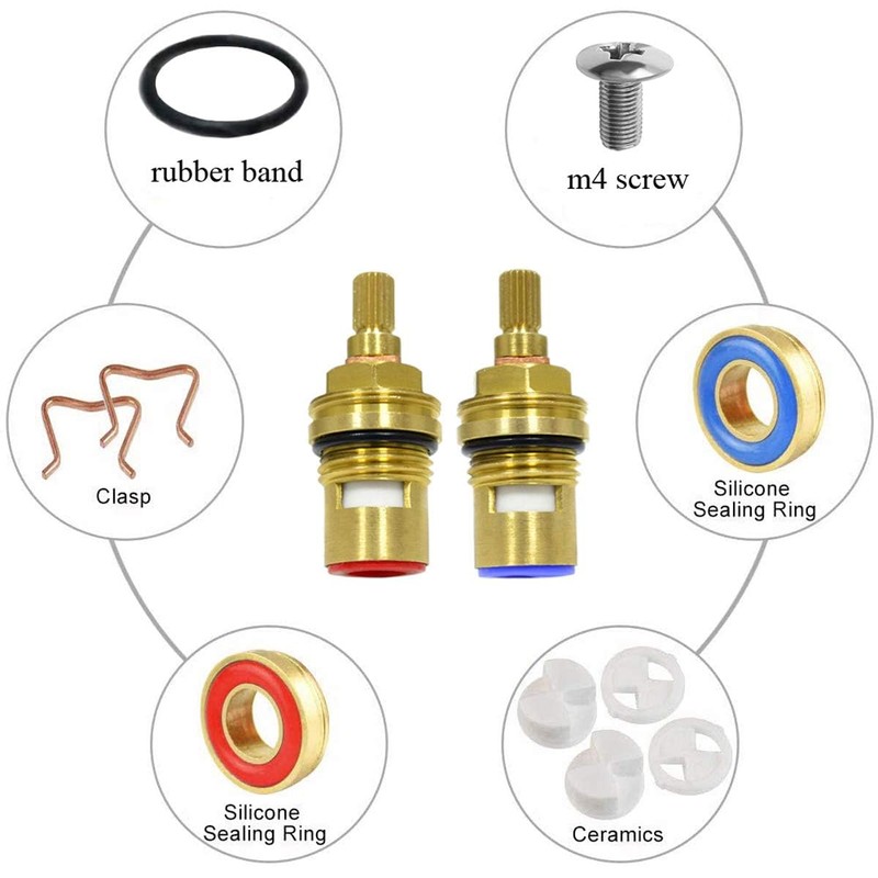 Huashan Replacement Brass Ceramic Disc Stem Cartridge Faucet Valve Quarter