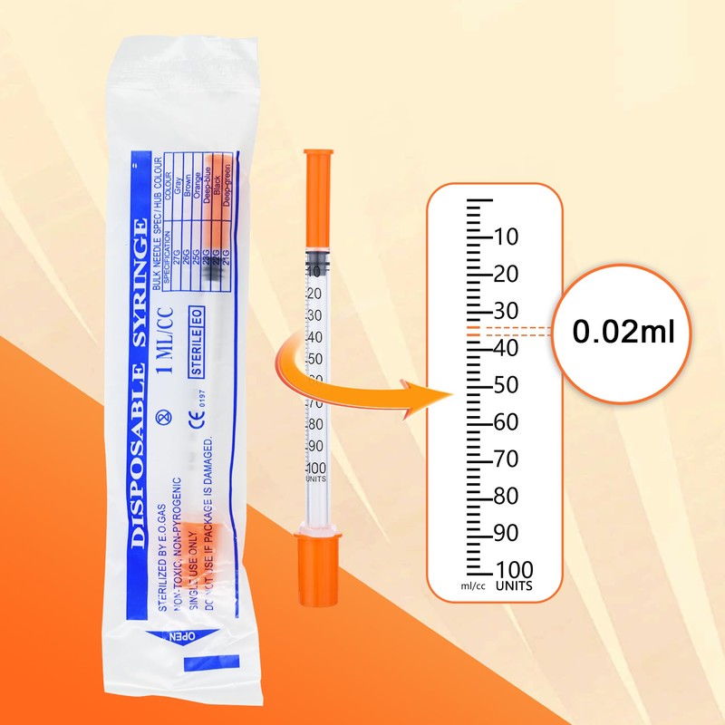 10pcs 1ml Dispensing Measuring Tool, 0.31x8mm Indivdually Sealed Sterile Packaging,